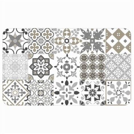 Homemaison – Tapis décoratif polyester 45x75 cm – Imprimé salou blanc – Pour salon et chambre – Design élégant et doux