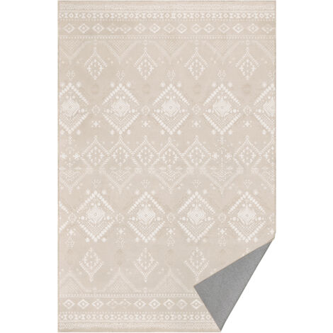 Tapis Décoratif, Tapis de Chambre 200 x 290 cm, Tapis de Salon, Tapis antidérapant, pour Salon, Lavable en Machine, Style Bohème, Beige Cappuccino