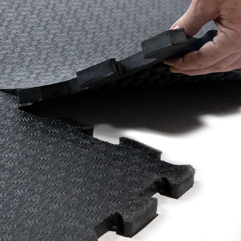 Tapis d'écurie en caoutchouc, Revêtement avec système de puzzle 120 x 80 cm