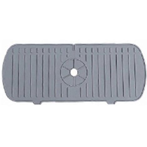 Tapis d'égouttage en silicone gris pour robinet de cuisine et salle de bain - Taille S