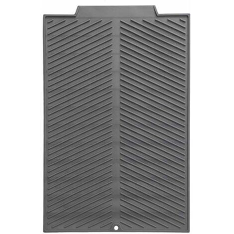 Tapis d'égouttoir en silicone antidérapant et résistant à la chaleur, tapis d'évier en silicone, séchage pratique et rapide, protège la vaisselle et les verres des dégâts d'eau.