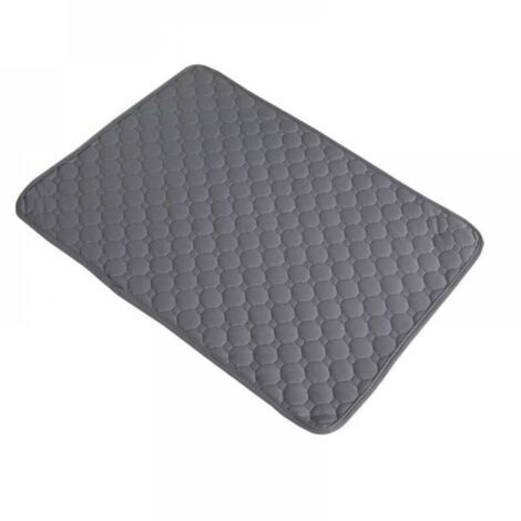 Tapis d'entraînement pour chien, 1 pièce, lavable, réutilisable, très absorbant, antidérapant, convient aux animaux de compagnie à l'extérieur, en voiture et en voyage (gris, 6045cm).