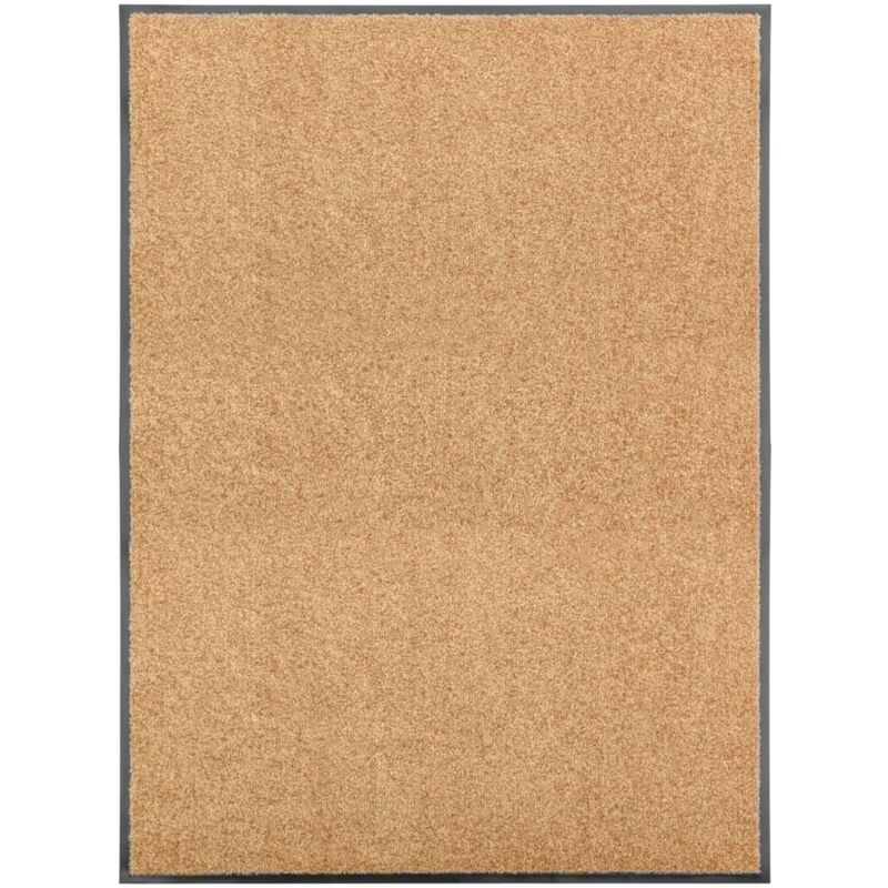 Tapis d'entrée Paillasson lavable Tapis de porte Crème 90x120 cm 35791