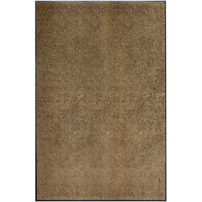 Tapis d'entrée Paillasson lavable Tapis de porte Marron 120x180 cm 66148