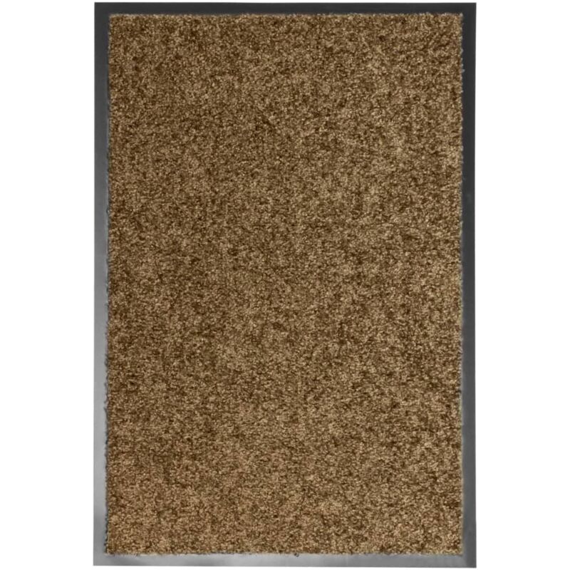 Tapis d'entrée Paillasson lavable Tapis de porte Marron 40x60 cm 40762