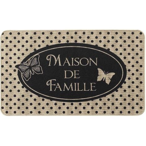 1001KDO Tapis d'entree 45 x 75 cm Maison de famille