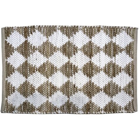 Tapis d'entrée 50x80cm 100% jute naturel, antidérapant, idéal pour la décoration de la maison, doux et résistant