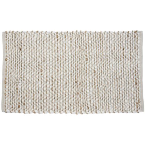 Tapis d'entrée 85 % jute et 15 % coton - Style naturel et chaleureux