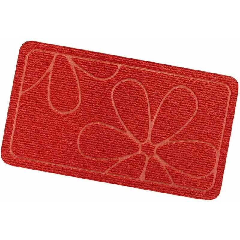 Emmevi Mv S.p.a. - Tapis d'entrée Absorbant Antidérapant Lavable Interne Externe - Rouge