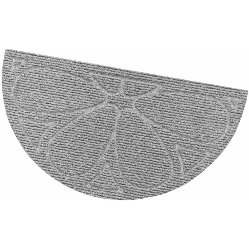 Emmevi Mv S.p.a. - Tapis d'entrée Absorbant Antidérapant Lavable Interne Externe Demilune - Gris