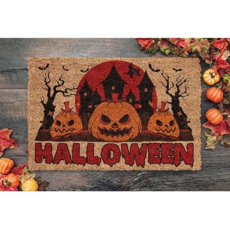Tapis d'entrée amusant pour la nuit d'Halloween, paillasson d'accueil, paillasson d'entrée, paillasson amusant, paillasson d'accueil d'automne, décoration d'intérieur ou d'extérieur pour porche, 60 x