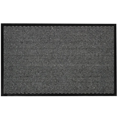 Tapis d'Entrée Anti-Poussière "Julius" 50x80cm Noir & Gris