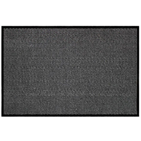 Tapis d'Entrée Anti-Poussière "Julius" 80x120cm Noir & Gris