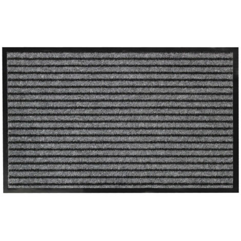 Tapis d'Entrée Anti-Poussière "Toscan" 50x80cm Noir & Gris