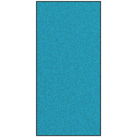 Tapis d'entrée Autre Cyan et Noir 120 x 250 cm Polyamide et PVC