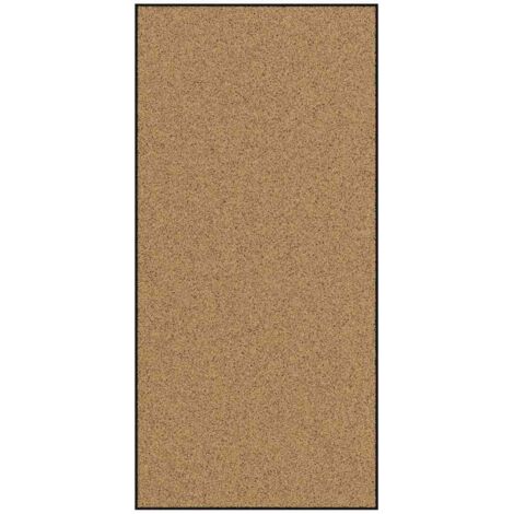 Tapis d'entrée Crème et noir 120 x 250 cm Polyamide et PVC