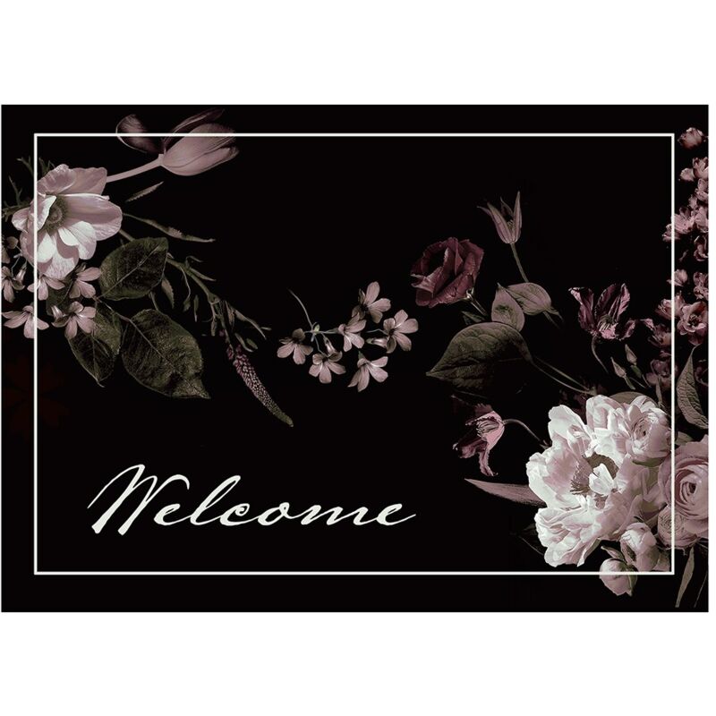 Tapis d'entrée Dutch Bouqet anthracite - 50x70 cm
