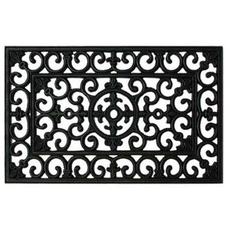 Tapis d'entrée en caoutchouc rectangulaire Brixo Arabesque 45x75 cm