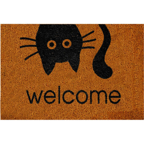 Tapis d'entrée en noix de coco pour l'intérieur - Tapis naturel anti-salissures, résistant aux intempéries et antidérapant pour couloir, terrasse, entrée
