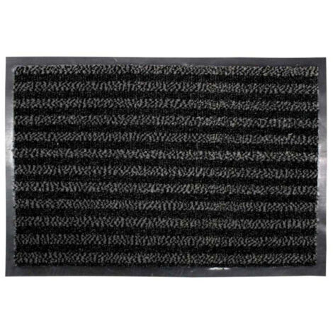 Tapis d'Entrée Grattoir "Vallero" 45x75cm Noir & Gris