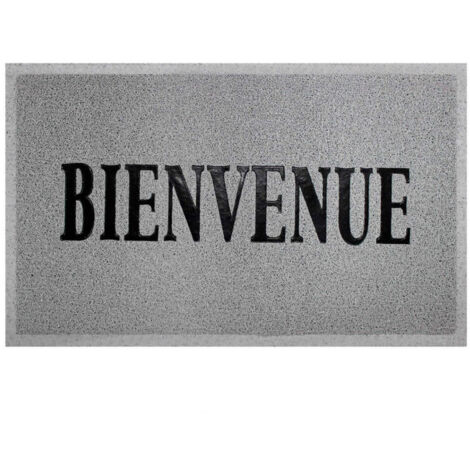 Tapis d'Entrée "Maison" 45x75cm Gris & Noir