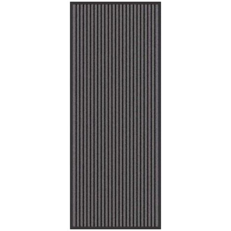 Tapis d'entrée Noir et gris 60 x 150 cm Polypropylène et PVC vidaXL