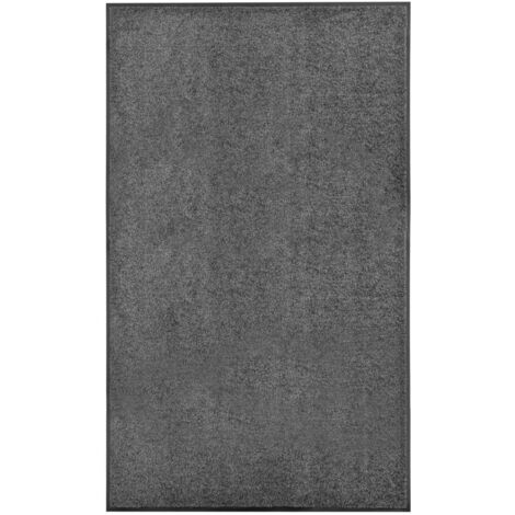 Tapis d'entrée Paillasson lavable  Tapis de porte Anthracite 90x150 cm 49468