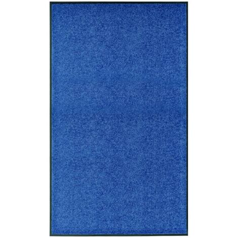 Tapis d'entrée Paillasson lavable  Tapis de porte Bleu 90x150 cm 48688