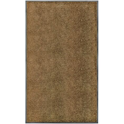 Tapis d'entrée Paillasson lavable  Tapis de porte Marron 90x150 cm 46889