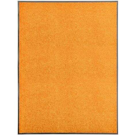 Tapis d'entrée Paillasson lavable Tapis de porte Orange 90x120 cm 51069