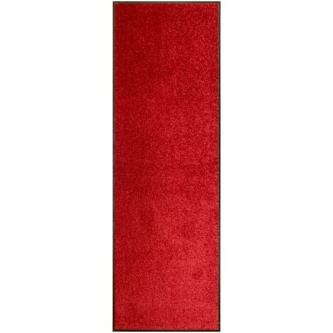 Tapis d'entrée Paillasson lavable  Tapis de porte Rouge 60x180 cm 95340
