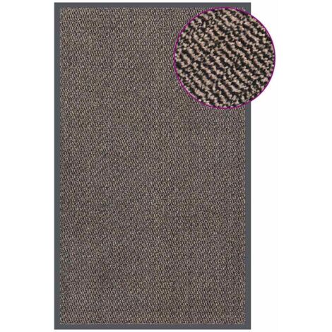 Tapis d'entrée Paillasson touffeté  Tapis de porte 90x150 cm Marron foncé 58456