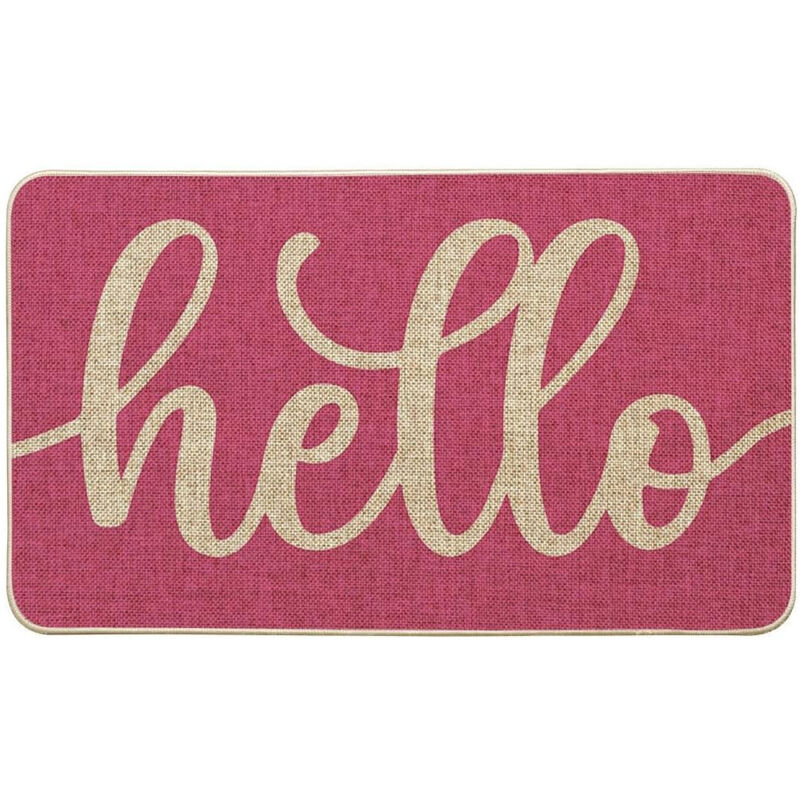 Tapis d'Entrée Rose « Hello Spring » - Antidérapant - Adapté Intérieur/Extérieur Tapis d'Entrée Rose « Hello Spring » - Antidérapant - Adapté Intérieur/Extérieur
