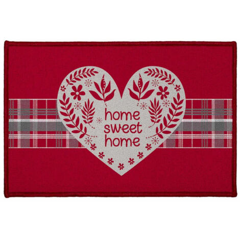 Tapis d'Entrée "Sweet Heart" 40x60cm Rouge