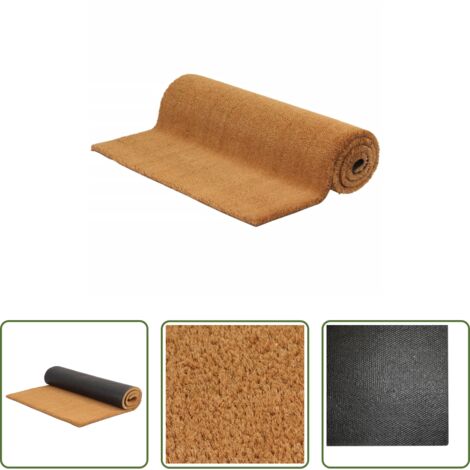 Tapis d'entrée -  Tapis de porte naturel 80x100 cm fibre de coco touffeté