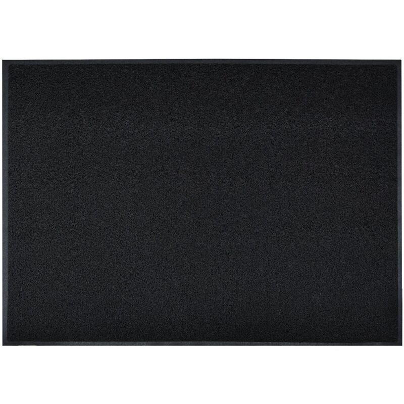 Tapis de Porte Paillasson Spaghetti, Noir, 90 x 120 cm