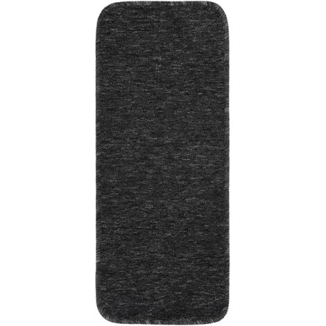 Tapis d'escalier 15 pcs 60x25 cm Anthracite Rectangulaire