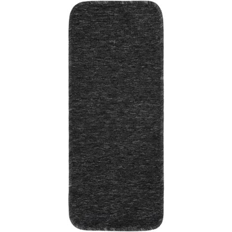 Tapis d'escalier 15 pcs 60x25 cm Anthracite Rectangulaire vidaXL