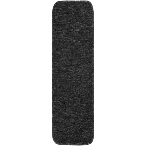 Tapis d'escalier 15 pcs 75x20 cm Anthracite Rectangulaire