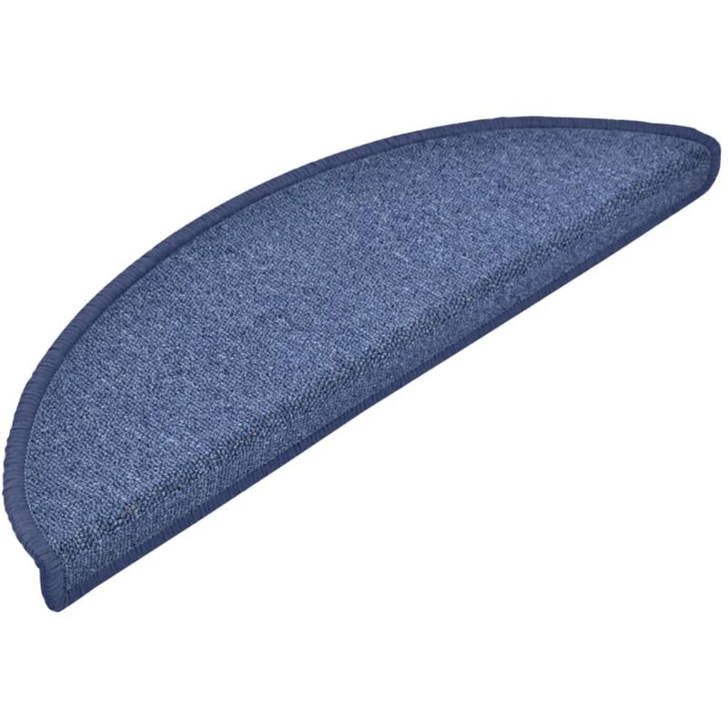 tapis d'escalier 15 pcs bleu 56 x 17 3 cm