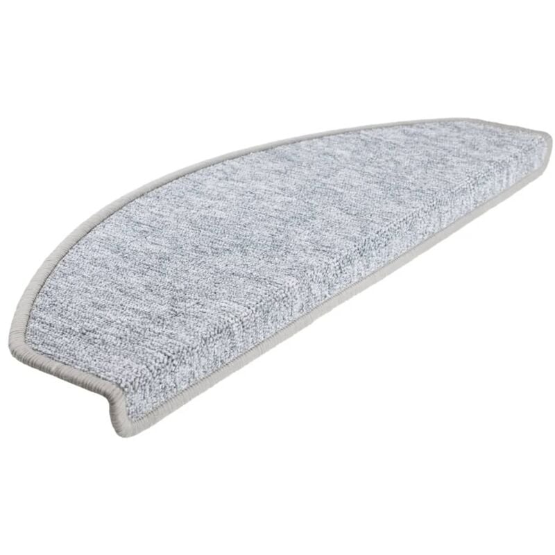 vidaxl - tapis d'escalier 15 pcs gris clair 65 x 24 4 cm
