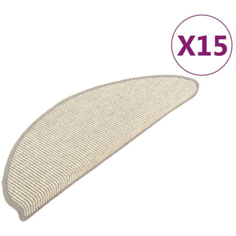 Tapis d'escalier 15 pcs，Marches d'escalier 65 x 21 x 4 cm Argent Demi-rond Grand CFW515610