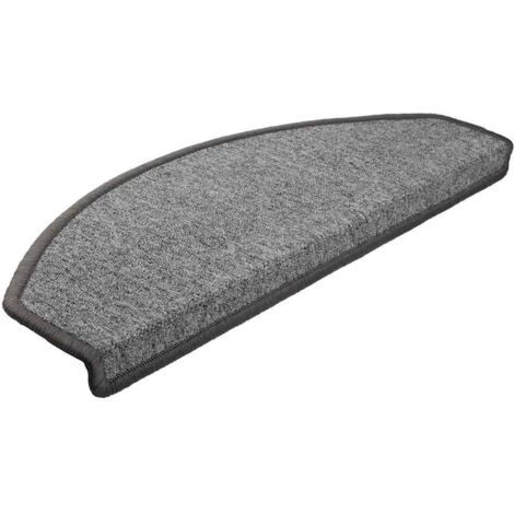 Tapis d'escalier 20 pcs,Marches d'escalier 65 x 24 x 4 cm Gris foncé Demi-rond Grand CFW749725
