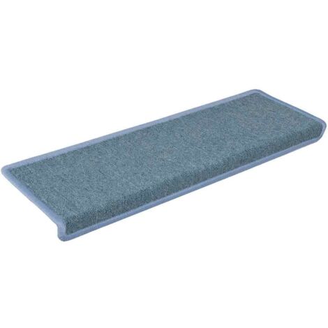 Tapis d'escalier 30 pcs,Marches d'escalier 65 x 21 x 4 cm Bordure rectangulaire bleu marine CFW710746