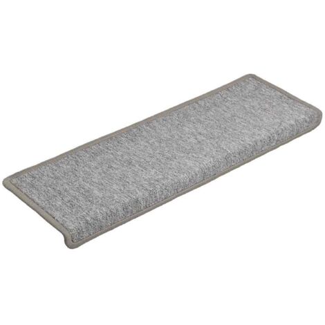 Tapis d'escalier 30 pcs,Marches d'escalier 65 x 21 x 4 cm Gris clair Bord rectangulaire CFW776503