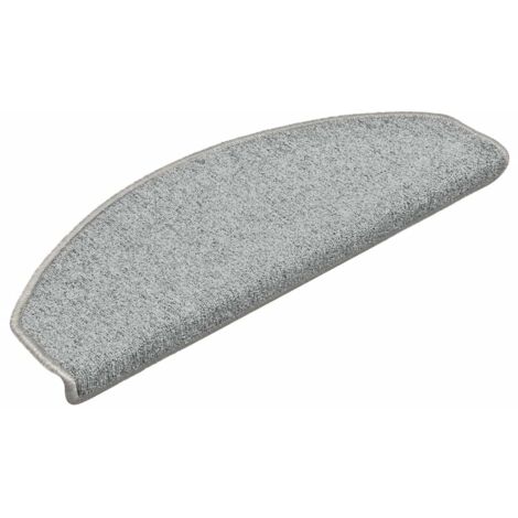 Tapis d'escalier 30 pcs,Marches d'escalier 65 x 24 x 4 cm Gris clair Demi-rond Grand CFW147843