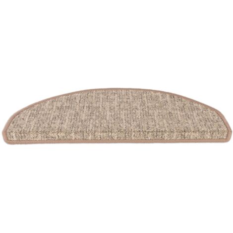 Tapis d'escalier Alto Beige 23,5 x 65 cm Semicirculaire