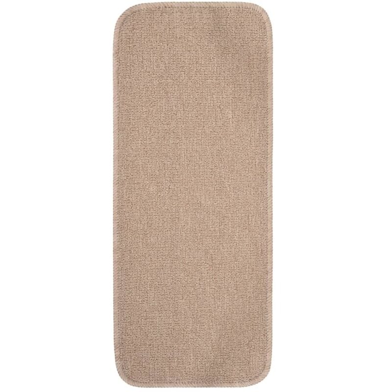 Vidaxl - Tapis escalier antidérapants 15 pcs 60x25cm Beige Rectangulaire