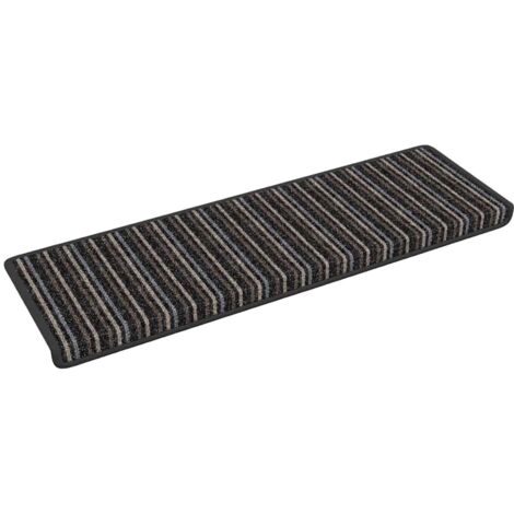 Tapis d'escalier auto-adhésifs 15 pcs Anthracite 65 x 21 x 4 cm