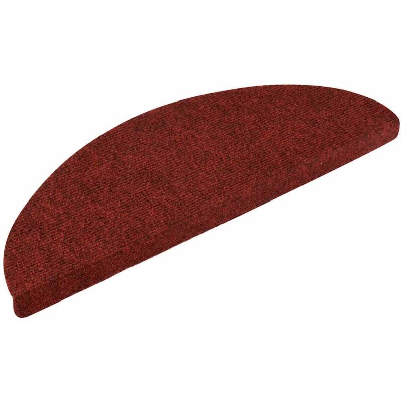 Vidaxl - Tapis autoadhésifs de marches 10 pcs Rouge 56x17x3cm Aiguilleté